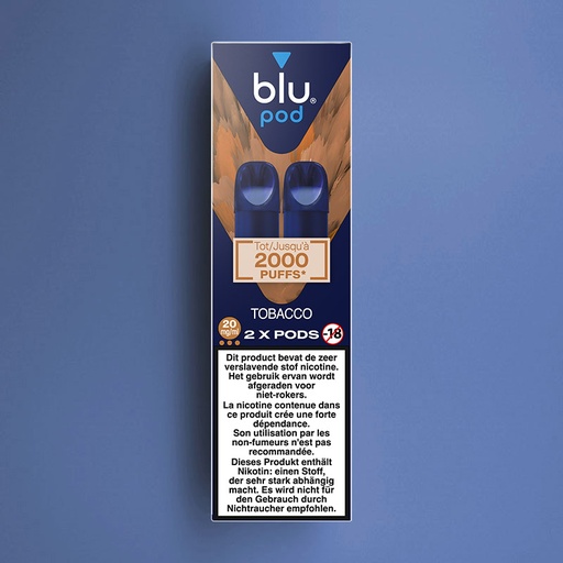 [00002758] BLU BAR 2-POD PACK TOBACCO 20MG /6