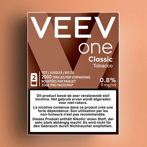 [00002825] VEEV ONE PODS CLASSIC (TOBACCO) 9MG - 2ML /5
