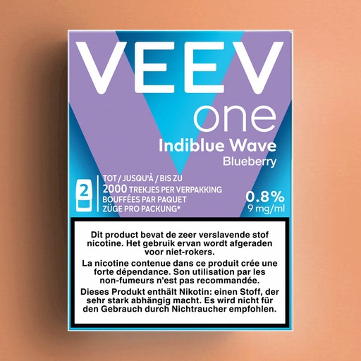 [00002827] VEEV ONE PODS INDIBLUE WAVE (BLUEBERRY) 9MG - 2ML /5