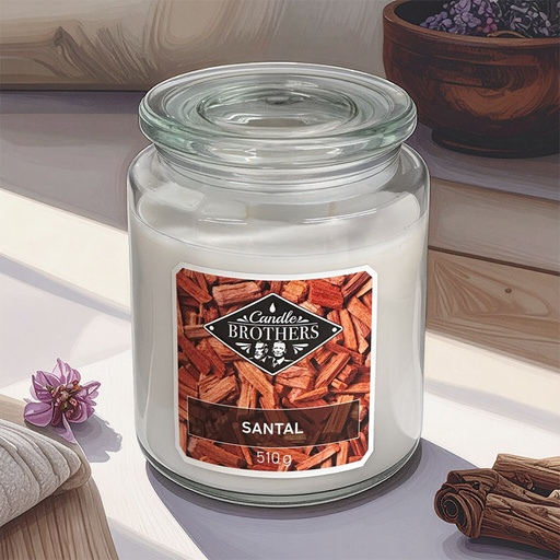 [80104015] CANDLE BROTHERS SANTAL SCENTED CANDLE 510g