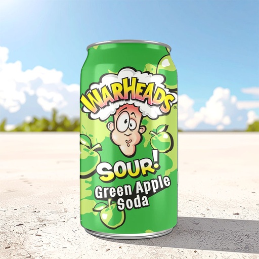 [D1002002] WARHEADS GREEN APPLE SODA 12 x 33cl