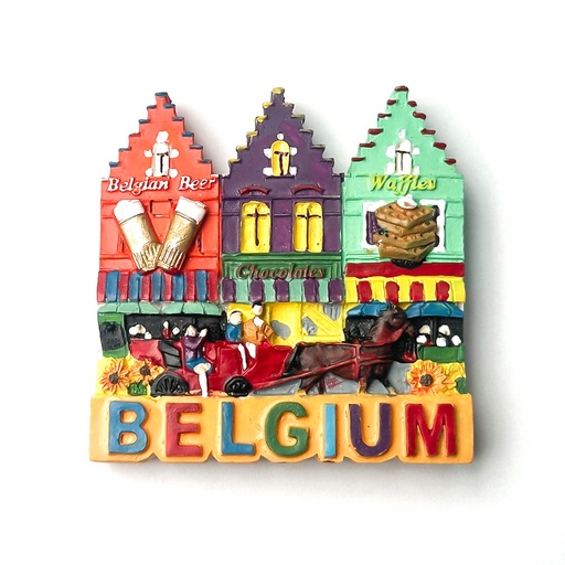 [00120094] MAGNET BELGIUM HOUSES HORSE
