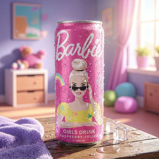 [D0600101] BARBIE FRUIT DRINK RASPBERRY 24 x 25cl