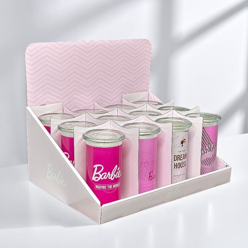 [80101001] BARBIE  SCENTED CANDLES 400g DISPLAY 12pcs